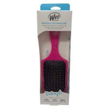 Wet Brush Paddle Detangler Hair Brush For Thick, Coarse Long Hair - Hot Pink