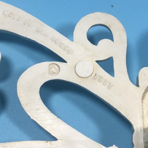 Set Of 2 Homco Rattan Wicker Look Butterfly Plastic Wall Decor Home Interiors - Picture 8 of 13