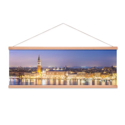 Stoffbild Kakemono mit Posterleisten Italien Urlaub Stadt Venedig Markusturm