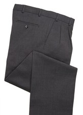 Sample Sale, Polyester Viscoes Mens Dress Pant - 2 Pleats - Gray, 34