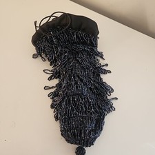 MICRO BEADS DARL PURSE DRAW STRING MULTICOLOR DARK, NEW