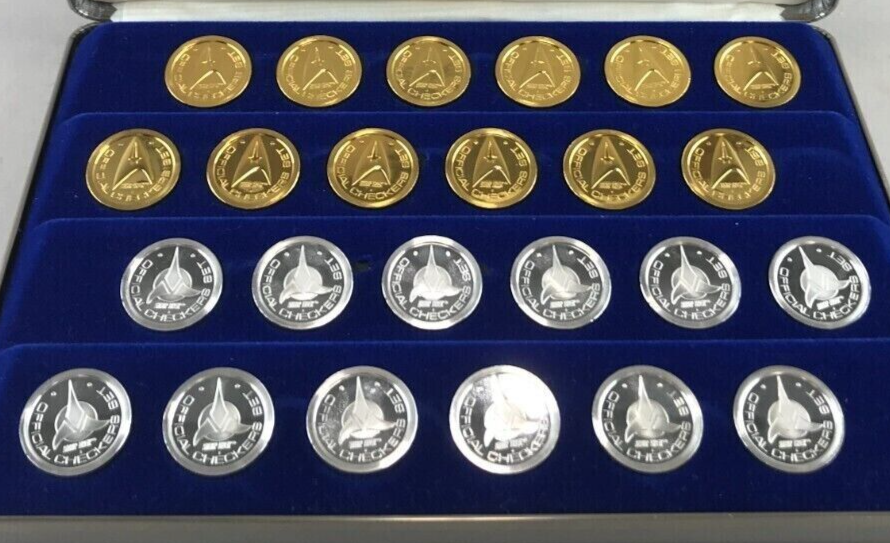 Original Star Trek Classic TOS Franklin Mint Checker Set & 24