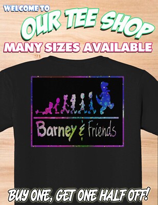 BARNEY & FRIENDS - Custom Shirt BJ & Baby Bop Dinosaur TV Show - Free Shipping