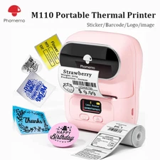 Phomemo M110 Portable Thermal Label Printer Portable Bluetooth Label Maker LOT