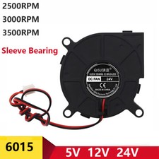 6015 DC 5V 12V 24V Silent Radial Blower Cooling Fan Brushless For 3D Printer