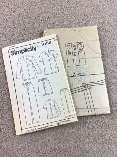 Simplicity 8188 Easy To Sew Misses' Shirt & Shorts Pattern Sizes 18-22 Vintage - Picture 3 of 4