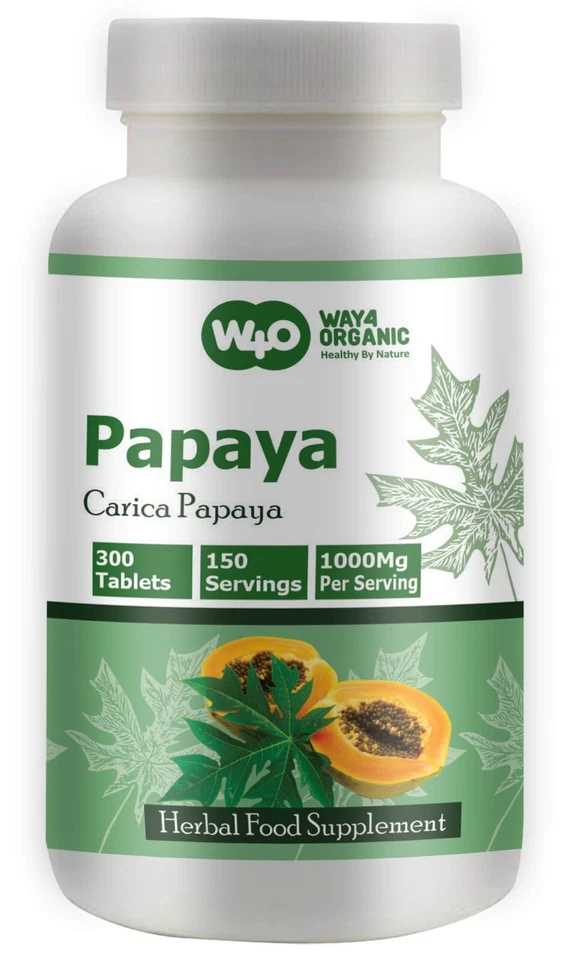 Cápsulas de extracto de hoja de papaya (comprimidos) - 300 pastillas, 150 porciones, 1000 mg (1 paquete) Foto 2 de 4