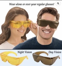 HOME-X UV PROTECTION WRAP AROUND DAY & NIGHT GLASSES ONE SIZE OLEFIN 