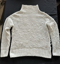 PINK by Victoria Secret Pullover Comfy Knit Loose Knot Sweatshirt Size XS White