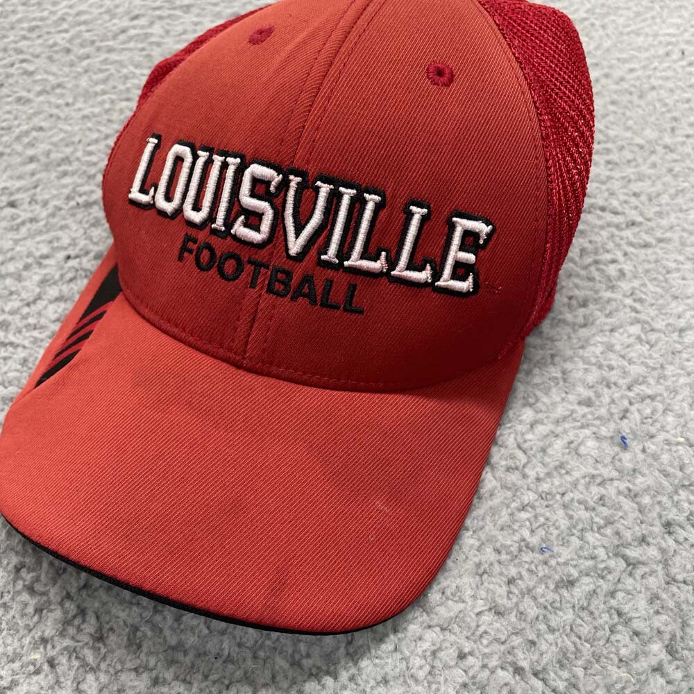 Louisville Cardinals Football Dad Cap Adidas Red OSFA Baseball Hat