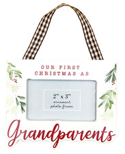 OUR FIRST CHRISTMAS AS GRANDPARENTS Frame Ornament, Holds 2x3 Photo, BRAND NEW