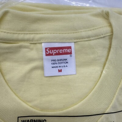 Supreme KAWS Chalk Logo Tee Pale Yellow | eBay