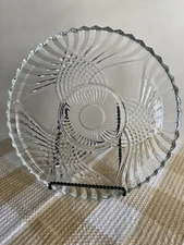 Vintage Indiana Glass Tiara Trillium Divided 4 Section Plate/ Relish Dish