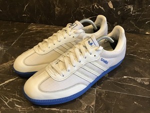 white adidas samba trainers