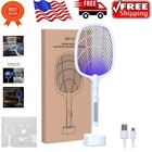 Rechargeable Electric Bug Zapper Racket & Fly Swatter - Kills Insects Instantly