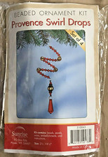Provence Swirl Drop Beaded Ornament Kit 510063 Sunrise Craft  Hobby Makes 4 NEW