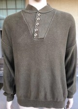 Vintage Lands’ End 1/4 Button L/S Sweater USA Made Size Large 42-44