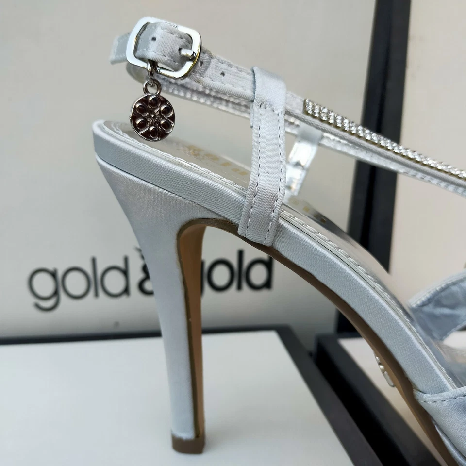 SANDALI DONNA TACCO ELEGANTI PRESTIGIOSI BLU ARGENTO 35 A 40 VV - Immagine 3 di 4