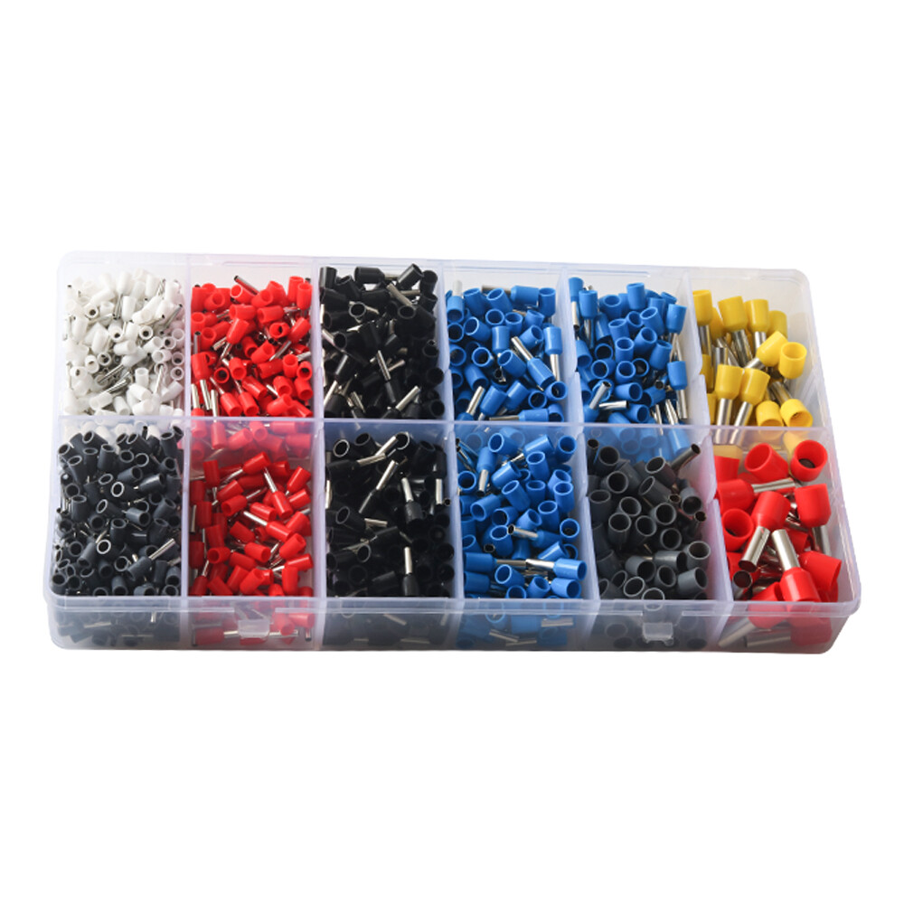 1200Pcs Cable Cord Pin End Bootlace Ferrule Terminals Wire Crimp Connectors Set