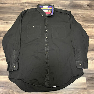 Cotton Brothers Shirt Mens Extra Extra Large LT Black Button Up Long Sleeve | eBay Cotton Brothers Shirt Mens Extra Extra Large LT Black Button Up Long Sleeve | eBay