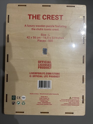 NEW/SEALED! LIVERPOOL FC ⚽️ CREST Never Walk Alone Wooden Puzzle Large 500 Pcs - 第 2/2 張圖片