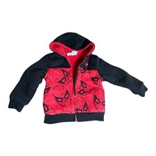 Felpa con cappuccio e zip intera Marvel Spiderman bambino 5 completamente foderata sherpa 