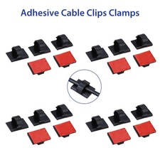 20 Pack Self-Adhesive Wire Tie Cable Clamp Clip Holder For Car Dash Camera C