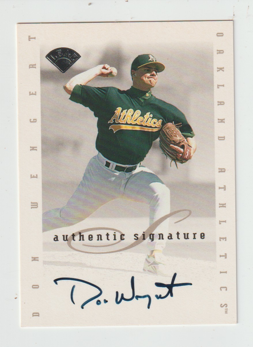 Don Wengert - 1996 Leaf Signature Series Update - Autographed - Oakland A's