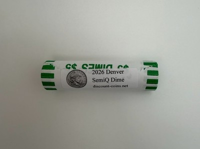 2026 D Denver SemiQ Emerging Liberty Dime $5 Roll 50 Coins - IN HAND