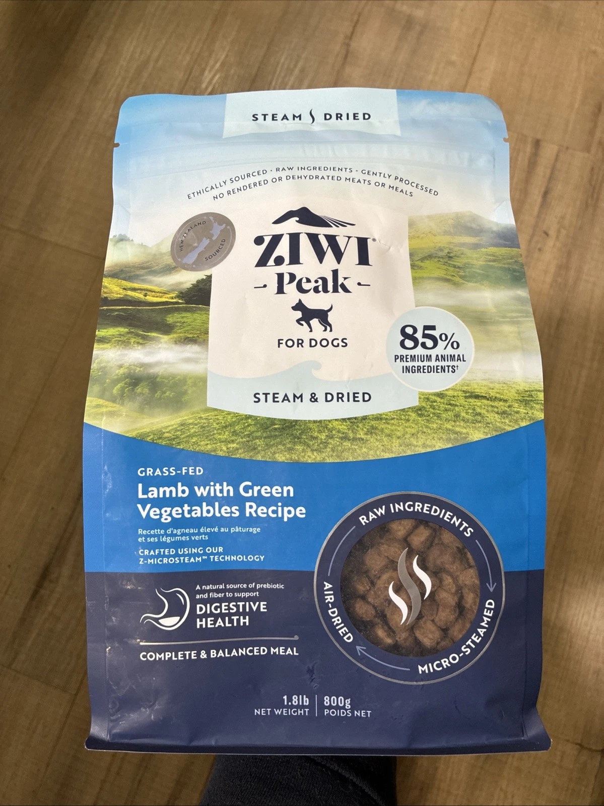 Ziwi Peak Steam & Dried Lamb With Green Vegetables Recipe For Dogs 1.8Lb