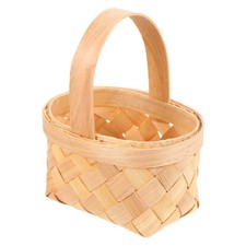  Cestino rustico per bomboniere, cestino in legno intrecciato con manico,