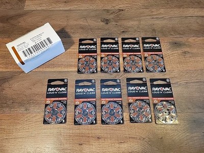 9 Packs 54 Cells Rayovac Loud n' Clear Hearing Aid Batteries 312CR-6LNCUS 4-28 
