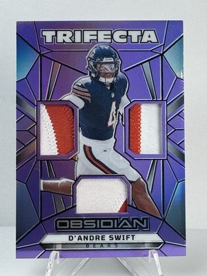 D'ANDRE SWIFT 2024 Panini Obsidian Trifecta Purple #TS-DST 43/49