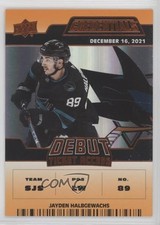 2022 Credentials Debut Ticket Access Orange 110/149 Jayden Halbgewachs #153 bg9