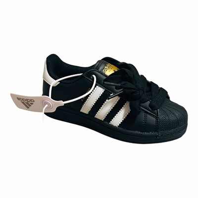 adidas Superstar Unisex Kids Low-Top Lace-Up Leather Sneakers 8.5 M Black