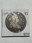 1795 Draped Bust Silver Dollar Vf Details Holed Tough Early Us $1 Nice Detail