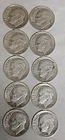 Lot of 10 - U.S. 90% Silver Roosevelt Dimes 1950-1959 PD+ S Mints $1 Face #25