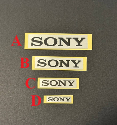 1 Pc Silver PVC Sticker Label Decal  Badge for Sony