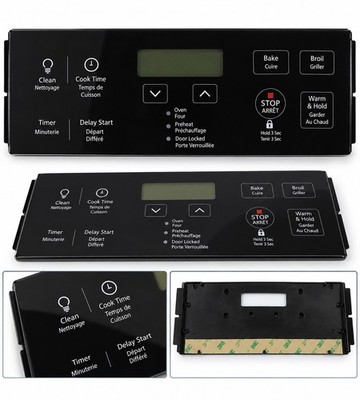 NEW OEM Frigidaire Electrolux 318214526 Range Oven Control Overlay Black