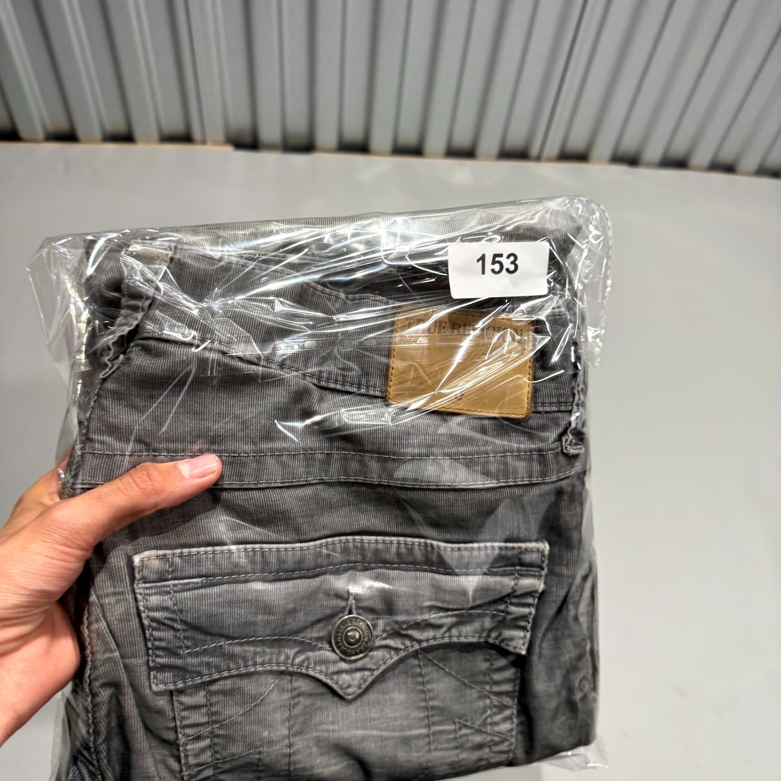 Vintage True Religion Ricky Bootcut Jeans Mens 34 Gray Denim Logo Light Wash thumbnail 9