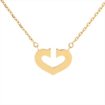 Cartier C Herz Halskette 750 (YG) 7,2 g