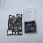 Streets of Rage (Sega Game Gear, 1992) Cartridge Manual Authentic OEM W/Case