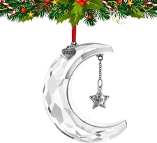 New in Original Box 100% SWAROVSKI Crystal Holiday Magic Moon Ornament