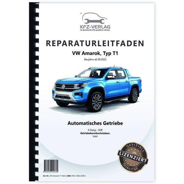 VW Amarok Typ T1 Ab 2022 6 Gang Automatikgetriebe 0ZB Werkstatthandbuch-image