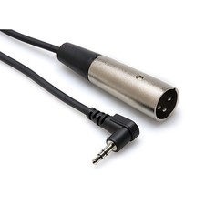 Hosa XVM110M Right-Angle Stereo 3.5mm Male Headphone to XLR Male Extension Cable