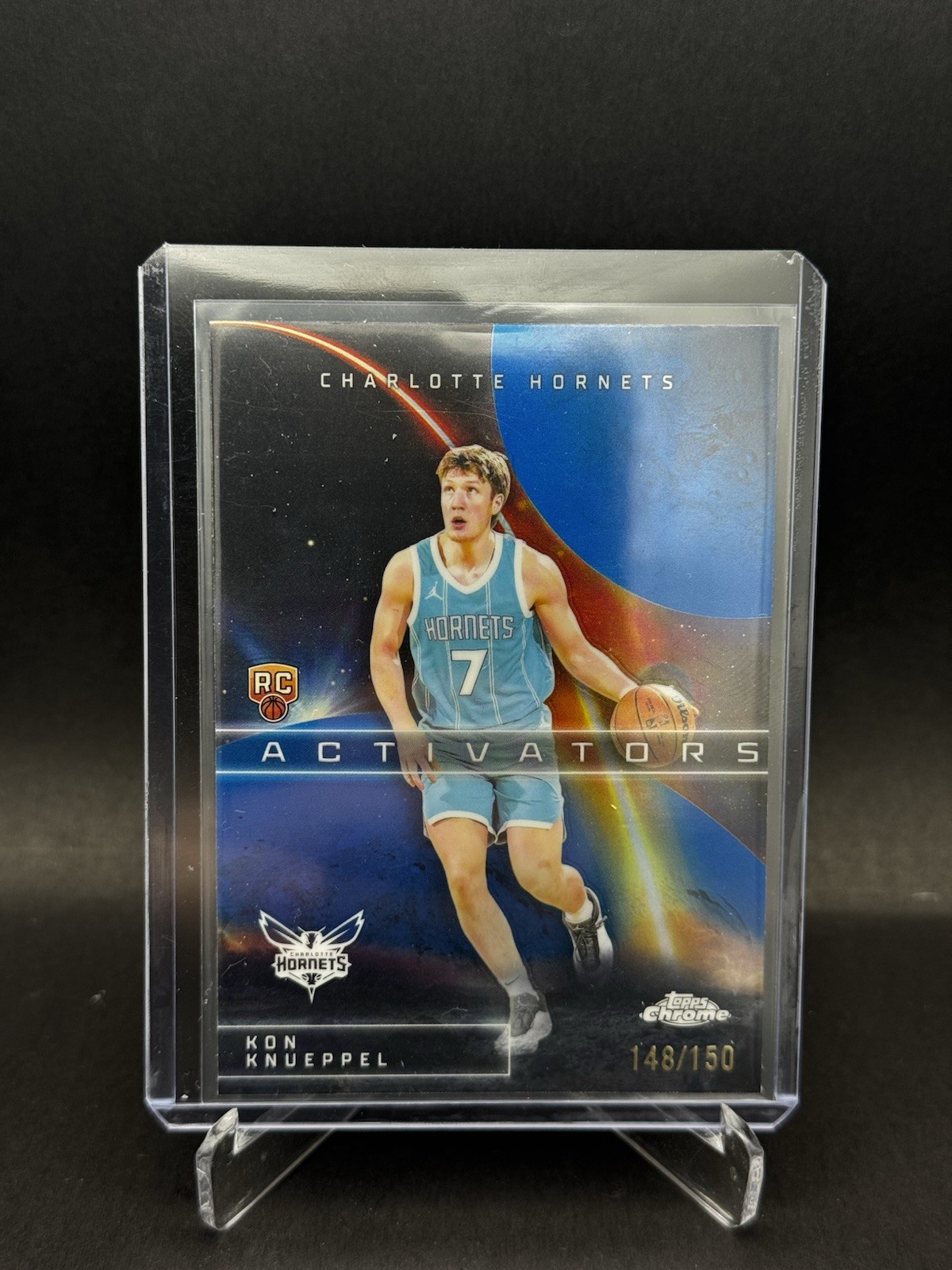 2025-26 Topps Chrome Kon Knueppel RC Rookie Activators Blue Refractor /150