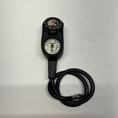 Oceanic Triple Gauge Console. Pressure Depth Compass. Tested. Scuba Diving. 