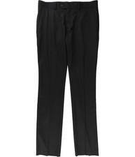 Perry Ellis Mens Slim-Fit Tuxedo Dress Pants Slacks, Black, 34W x 34L