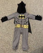 Baby Batman Bodysuit Size 24 Months With Hood And Detachable Cape