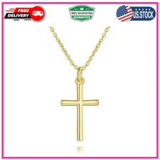 14K Gold Cross Necklaces for Women Gold Cross Chain Minimalist Cross Pendant Sma